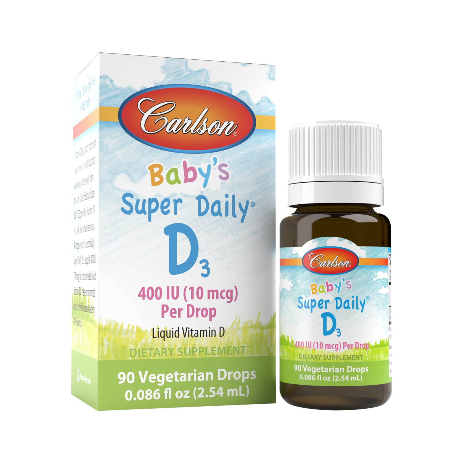 Carlson Bébés D3: gotas en frasco para dosis diaria