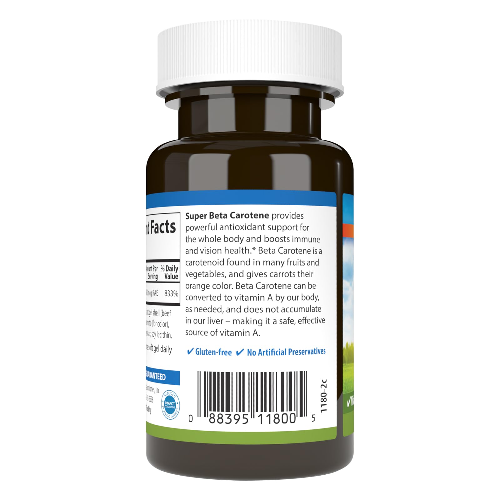 Carlson betacaroteno etiqueta, calidad y origen natural