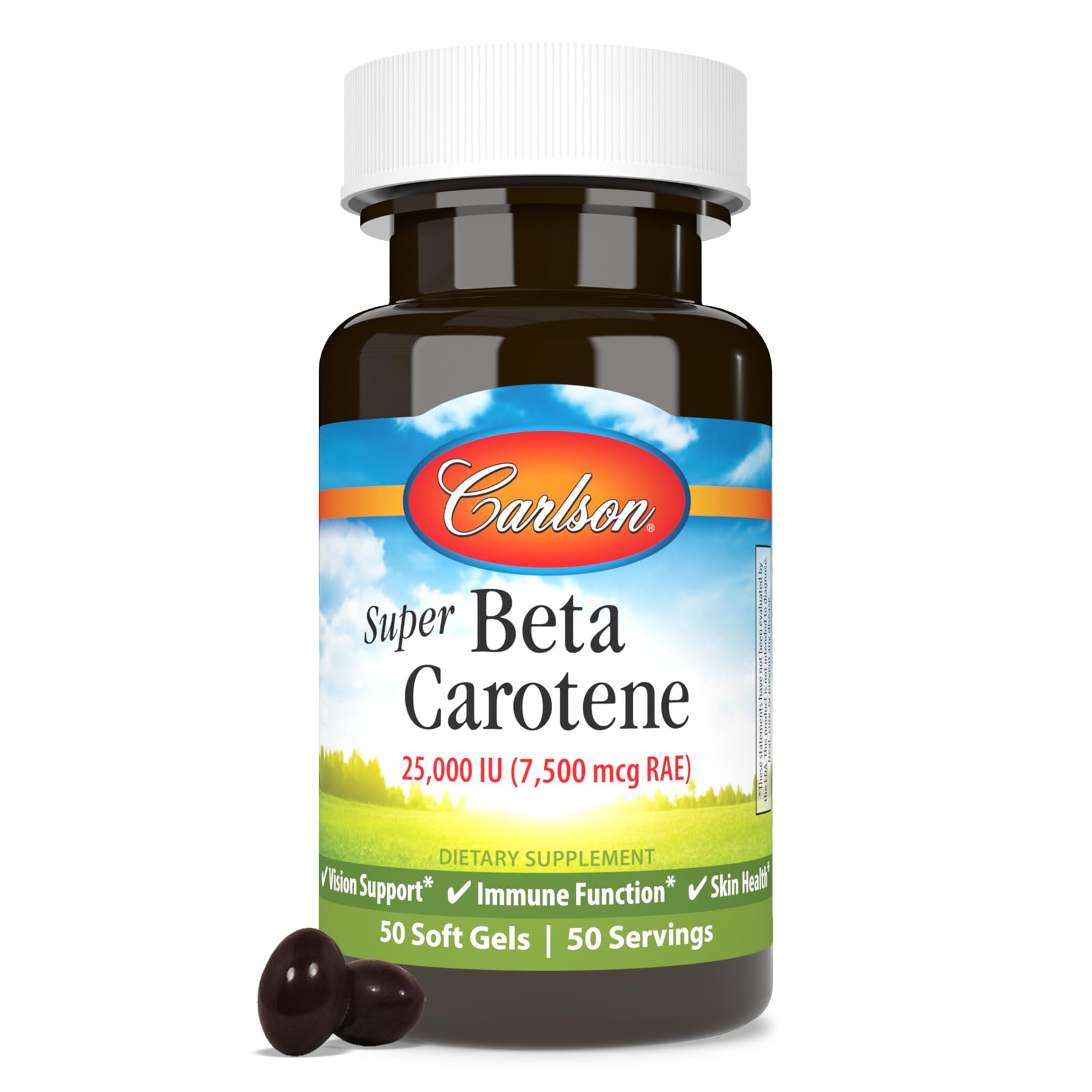 Carlson betacaroteno uso diario para apoyo general de nutrientes