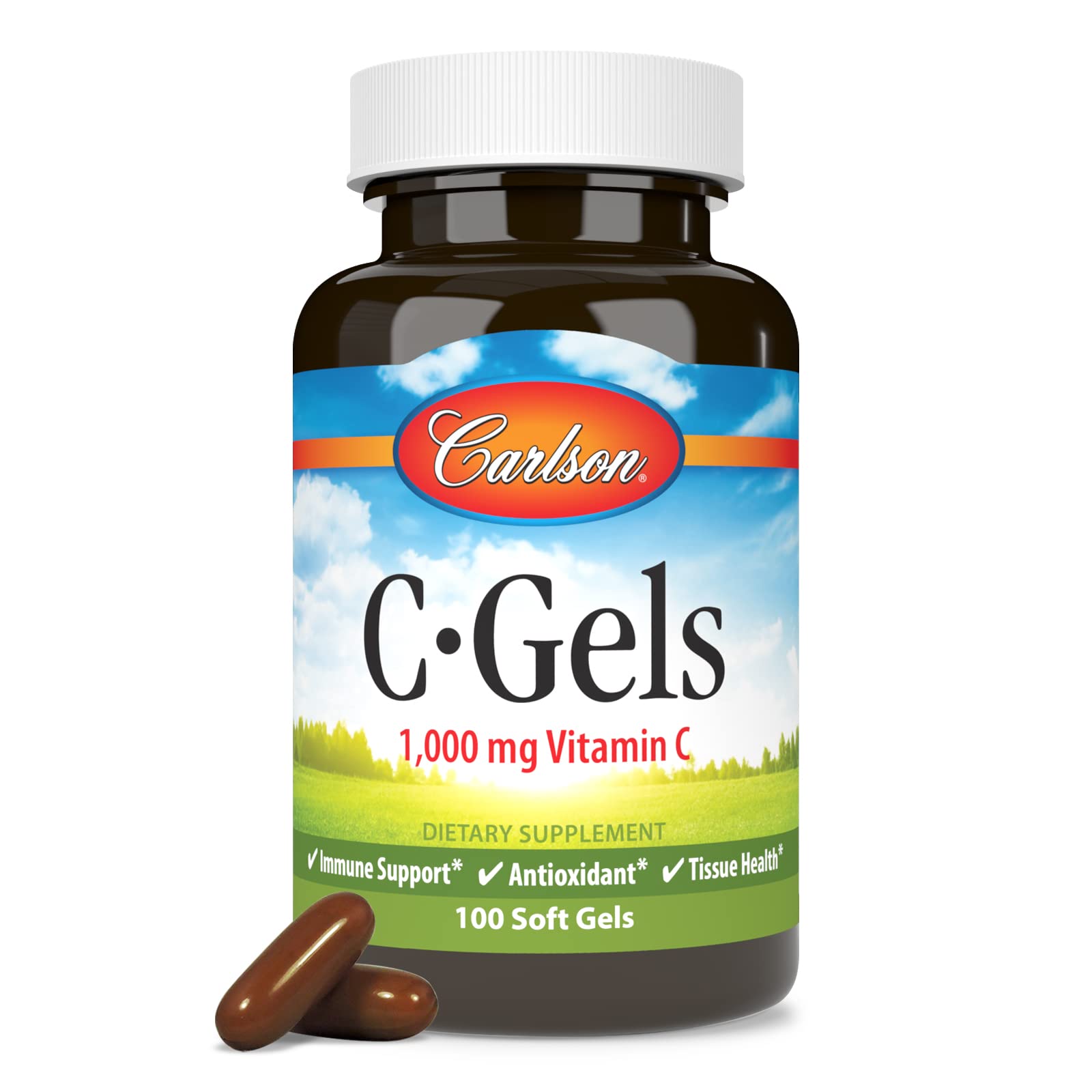Carlson C-Gels 1000mg rutina matutina con vitamina C antioxidante
