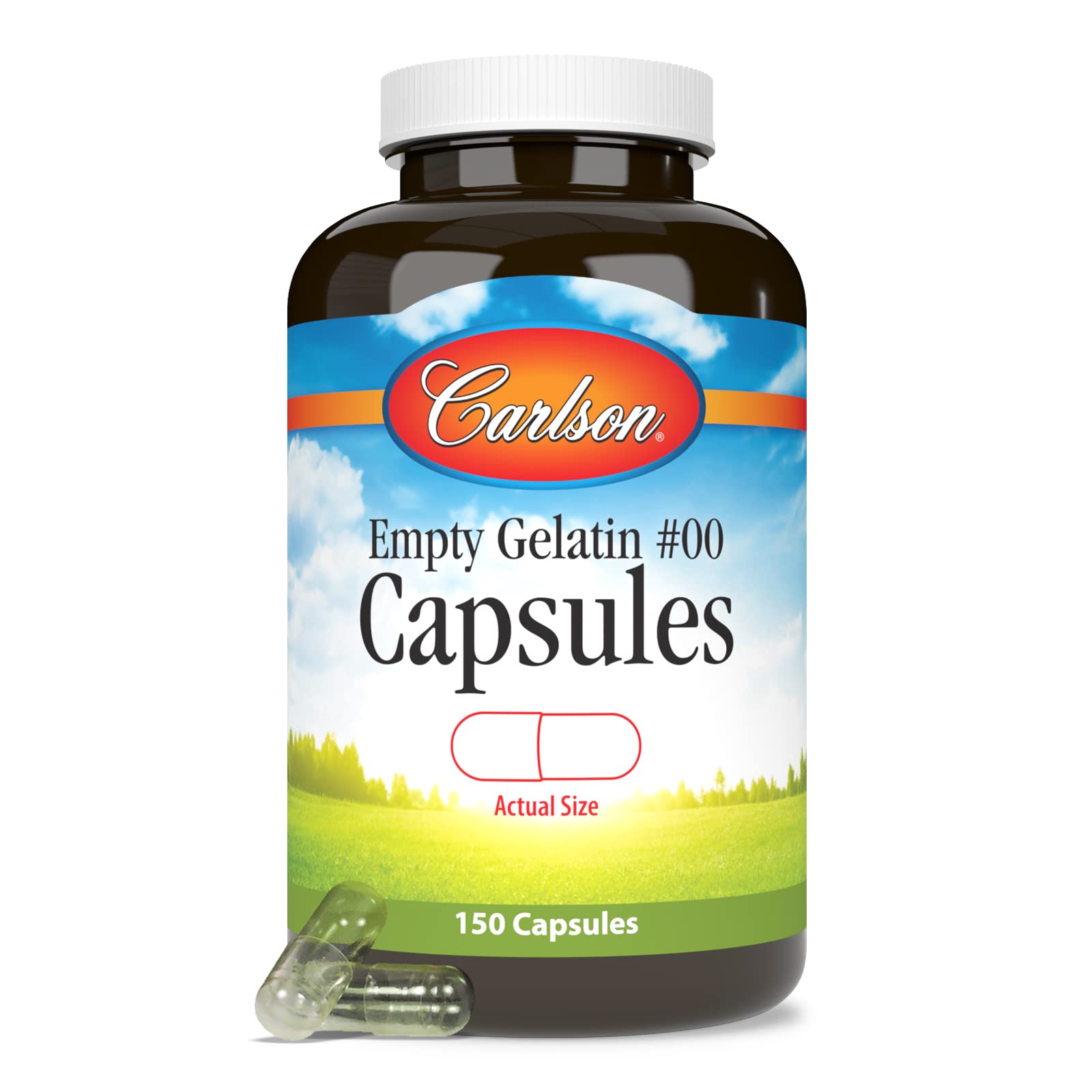 Carlson cápsulas gelatina vacía #00, sin conservantes para tus formulaciones caseras.