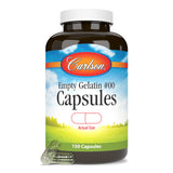 Carlson cápsulas gelatina vacía #00, sin conservantes para tus formulaciones caseras.