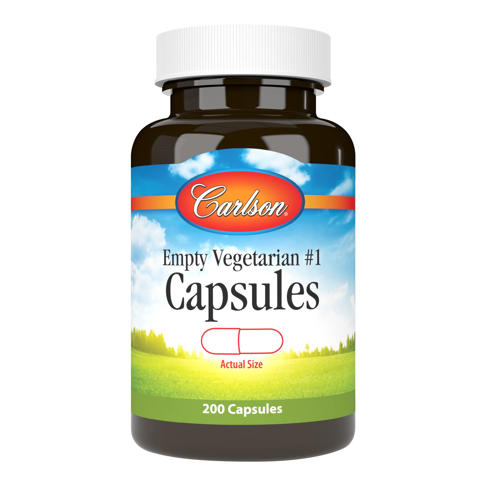 Carlson cápsulas vegetarianas vacías de tamaño mediano listas para personalizar tus mezclas.