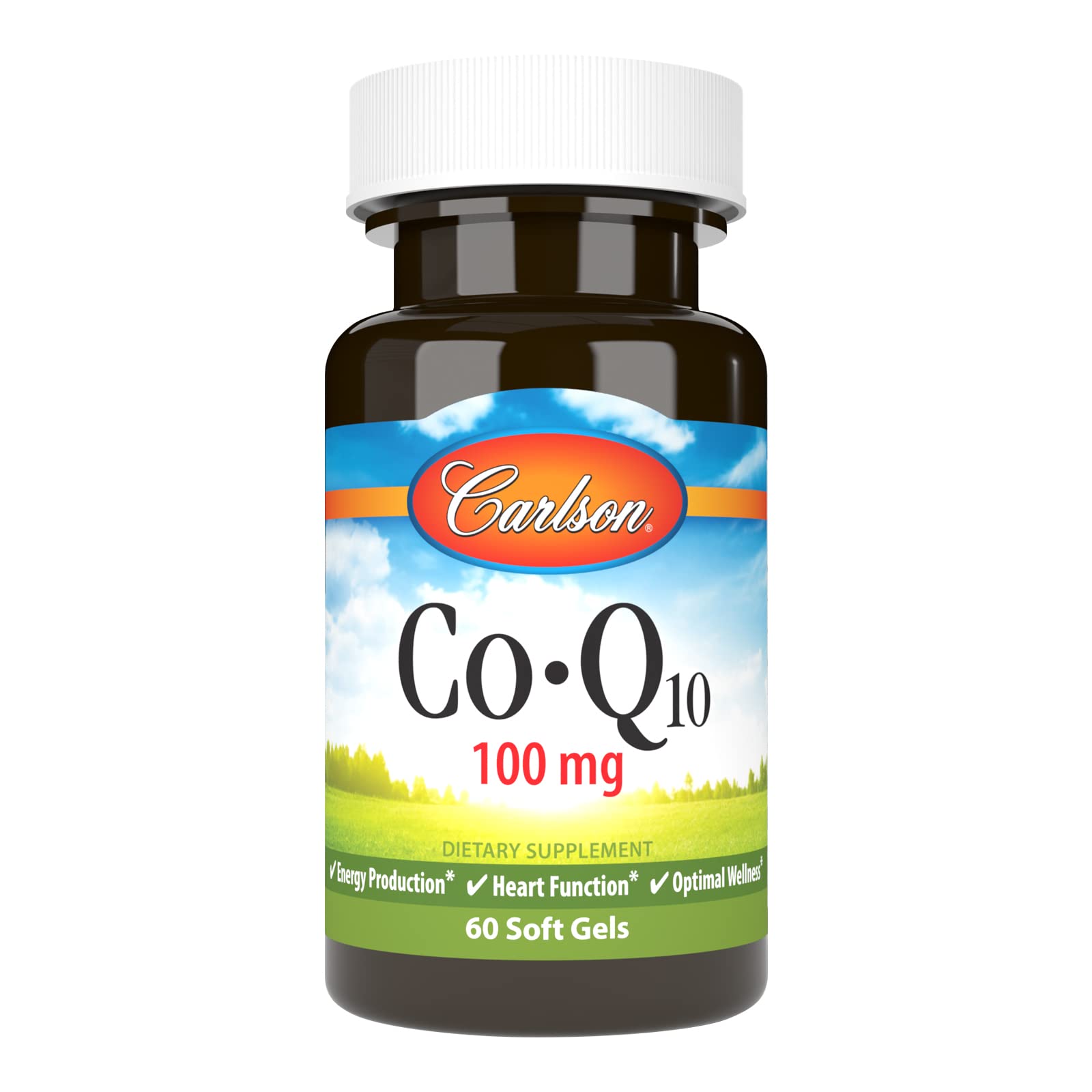 Carlson CoQ10: botella con cápsulas blandas para energía diaria