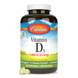 Dosis diaria de Carlson D3 para la salud ósea.