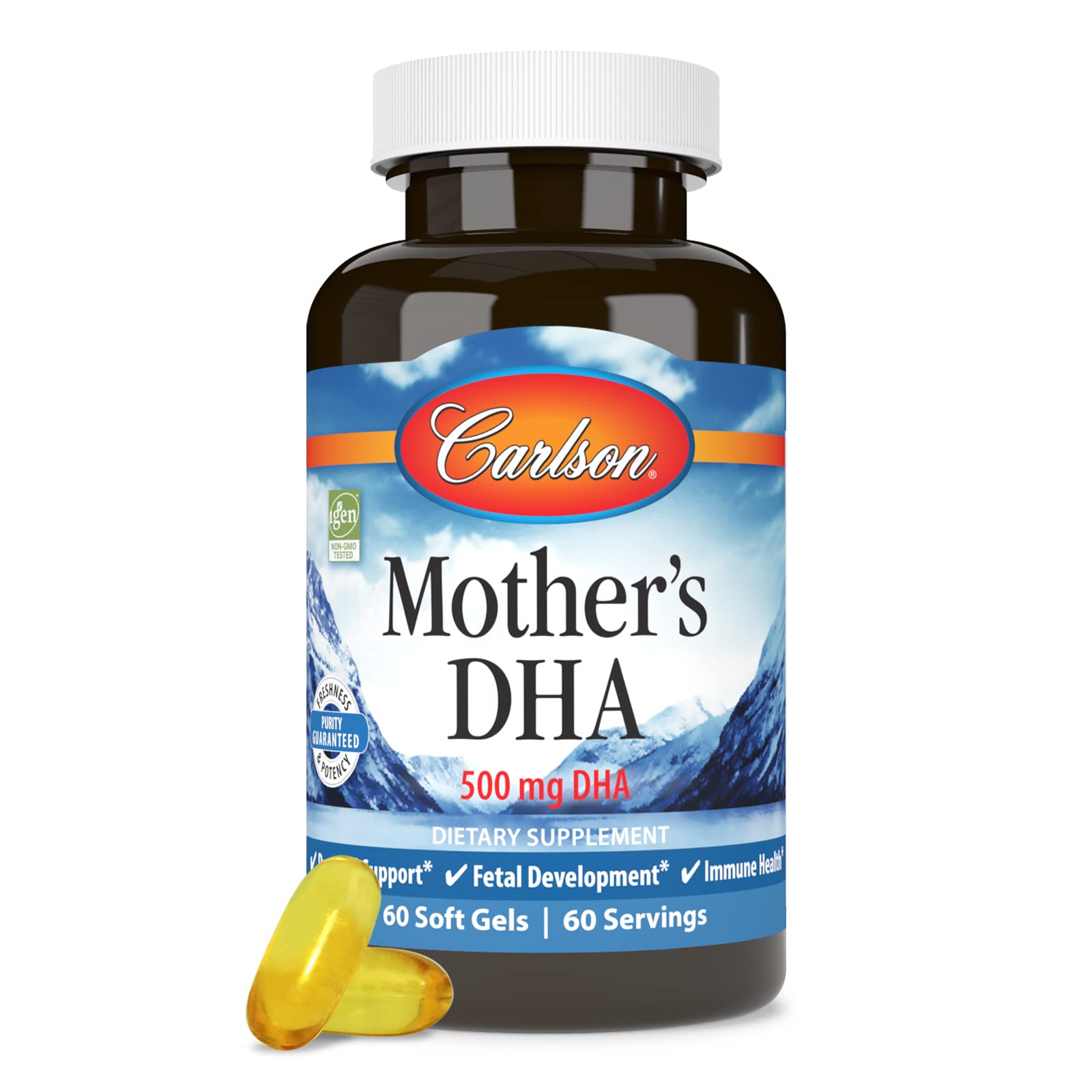 Carlson DHA de la madre, gel suave fácil de tragar.