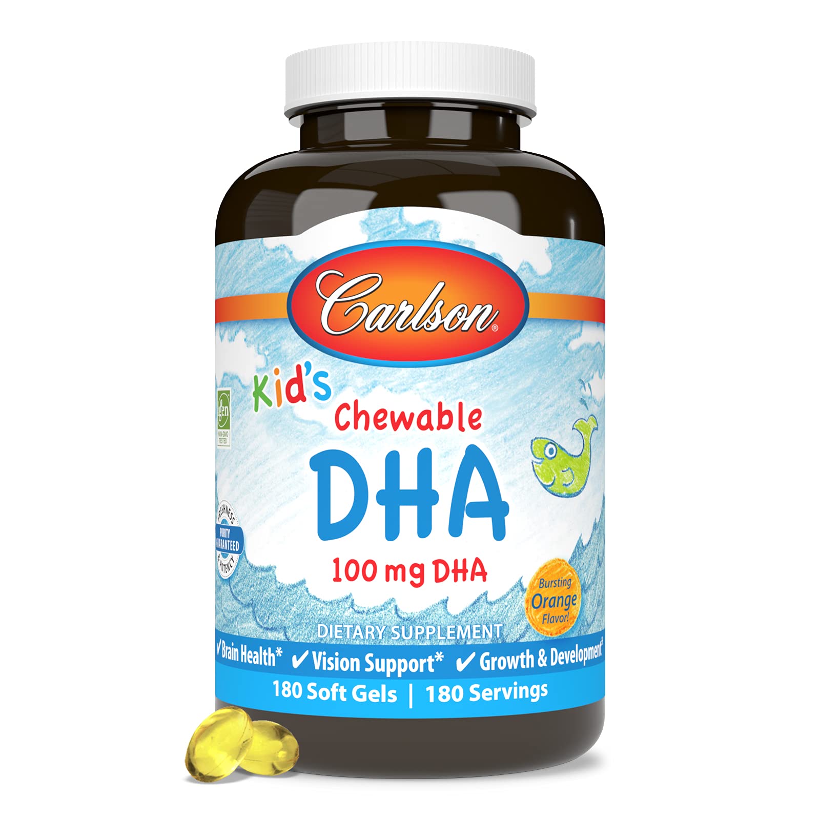 Carlson DHA mantiene frescura y pureza para consumo diario.