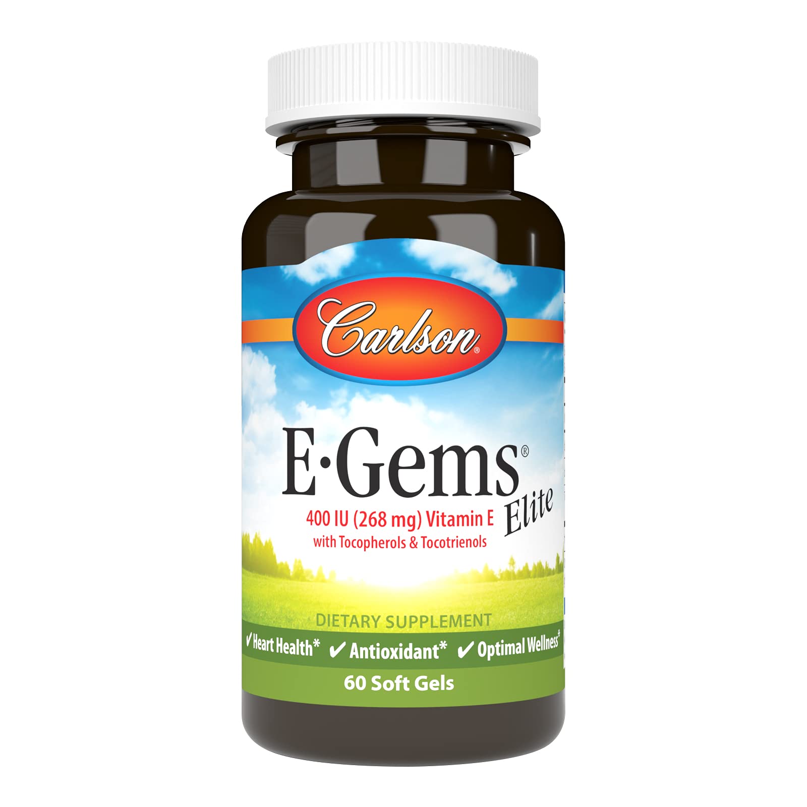 Carlson E-Gems Elite envase de cápsulas para apoyo cardiovascular