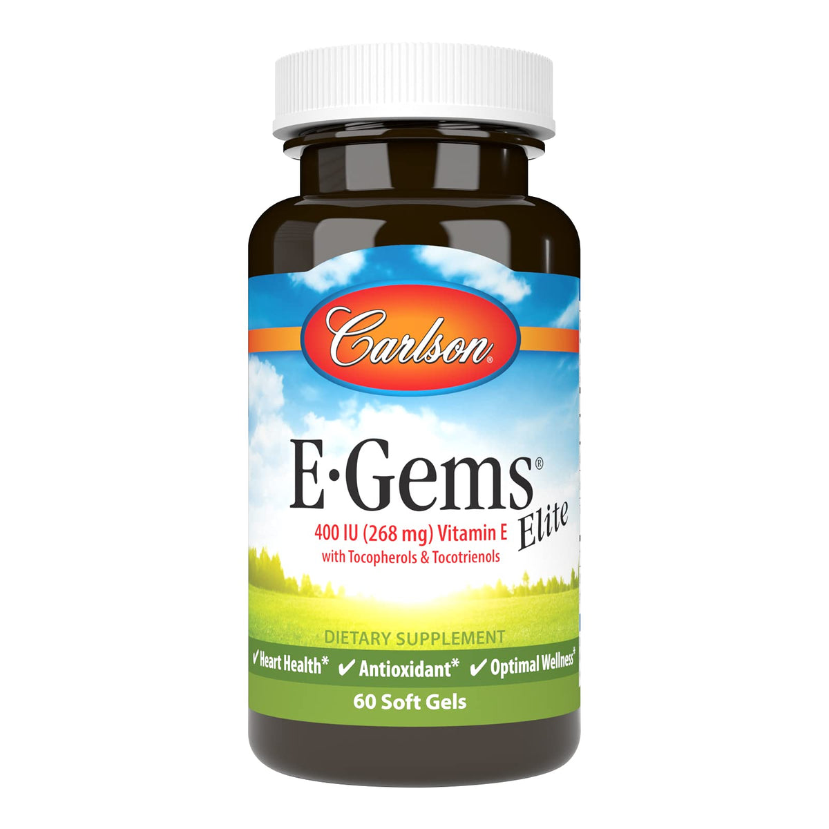 Carlson E-Gems Elite envase de cápsulas para apoyo cardiovascular