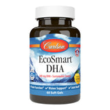 Carlson EcoSmart DHA 500, botella frontal, apoyo potencial a visión y cerebro