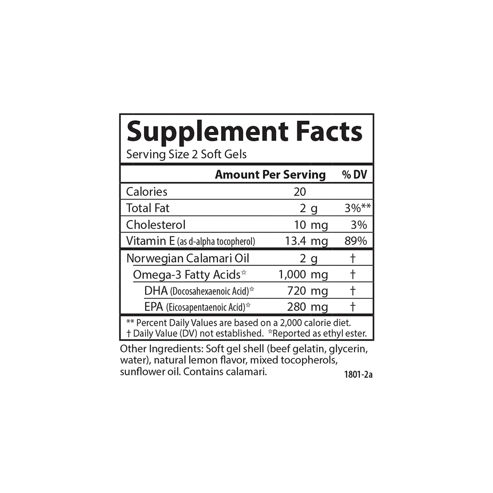 Carlson EcoSmart Omega-3, dosis de 1000 mg, detalle en etiqueta.
