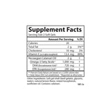 Carlson EcoSmart Omega-3, dosis de 1000 mg, detalle en etiqueta.