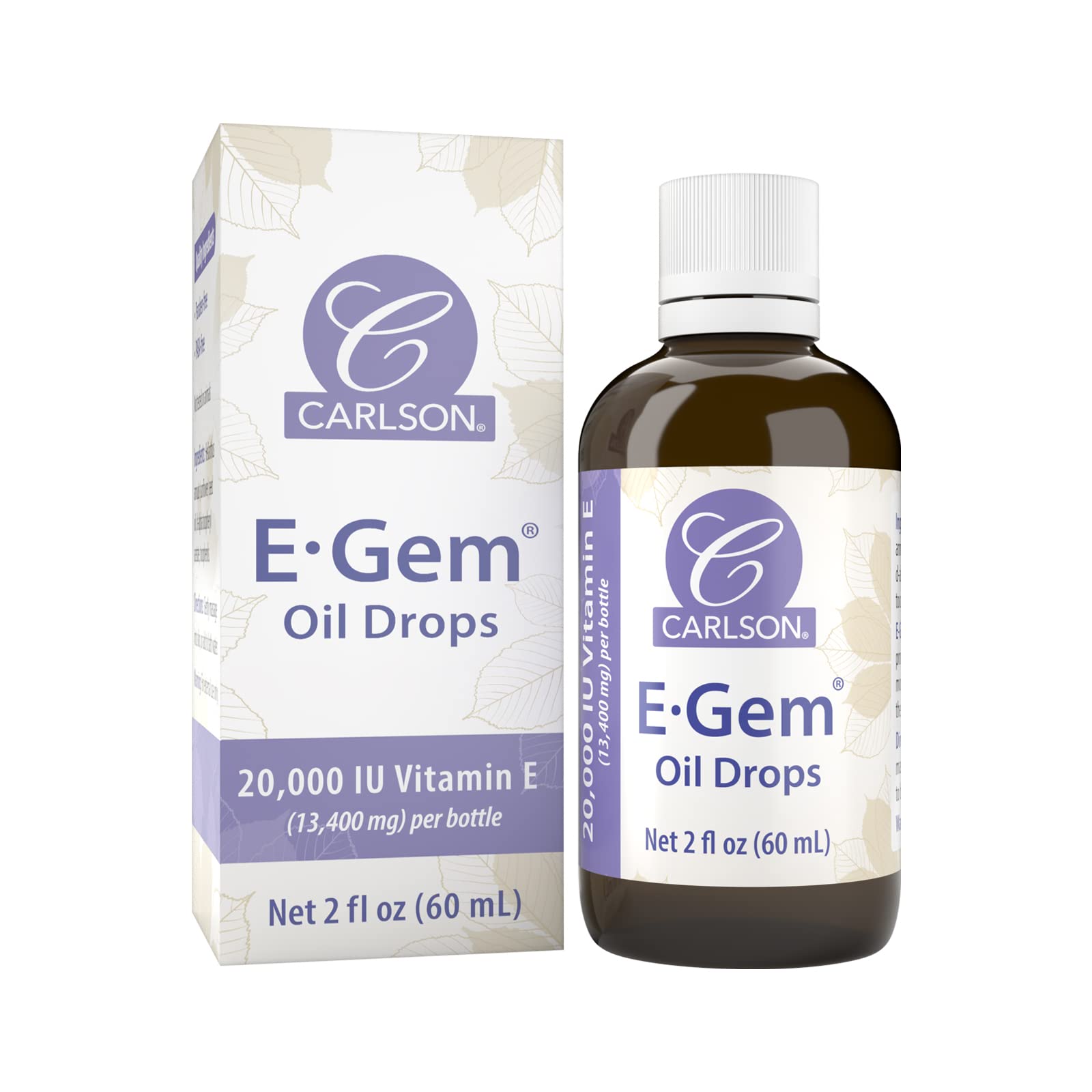 Carlson E-Gem Oil Drops en frasco, hidratación suave para la piel