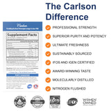 Carlson Elite DHA etiqueta noruega producto certificado para seguridad y trazabilidad