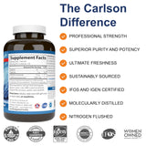 Carlson Elite DHA Gems, cápsulas suaves, fáciles de tragar para apoyo diario de salud.