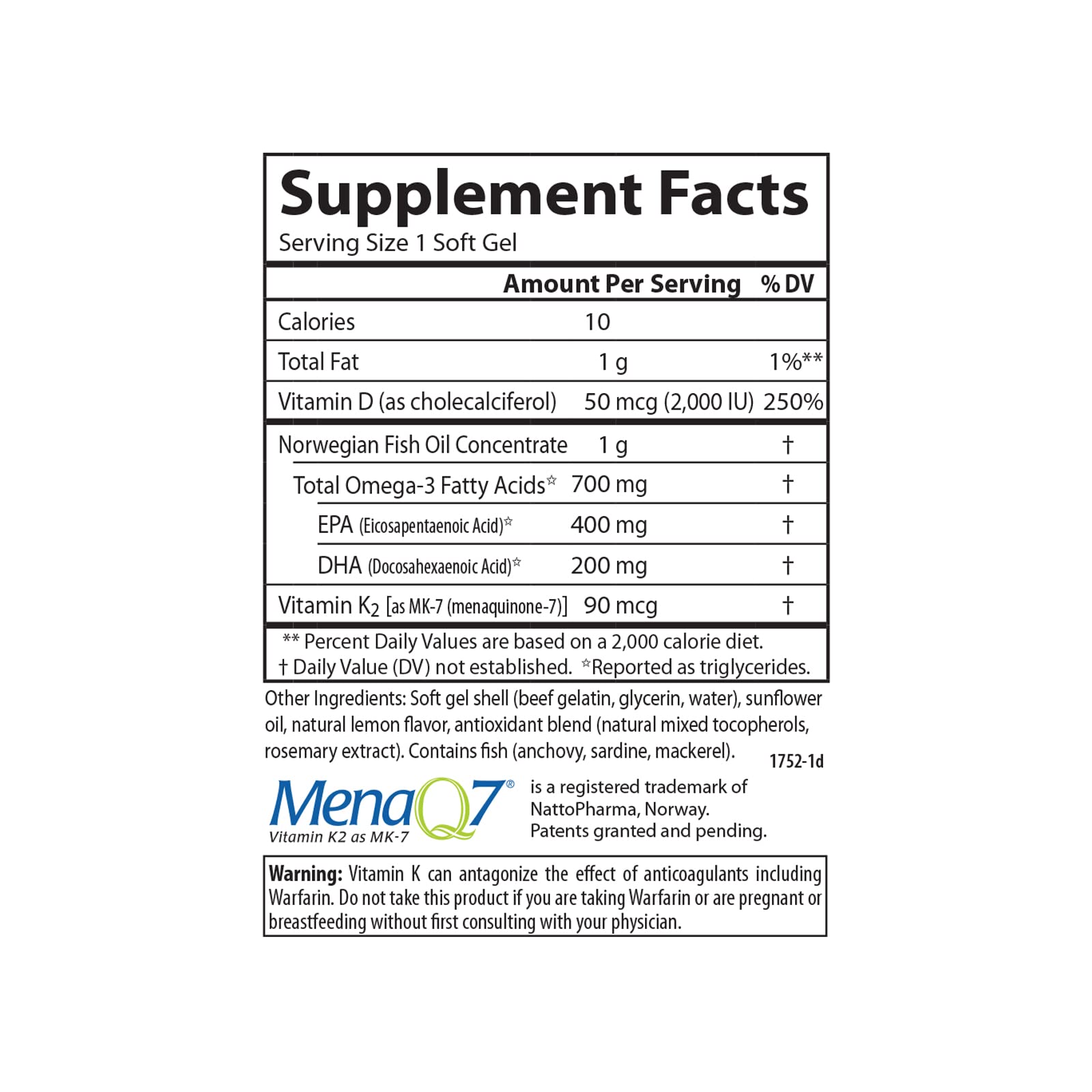 Carlson Elite Omega-3 D y K, sabor a limón, fácil consumo diario.
