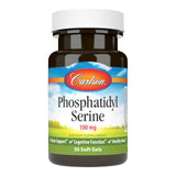 Carlson Fosfatidilserina 100 mg, bote visible, posible apoyo a funciones cerebrales.