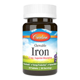 Carlson Hierro masticable Uva, tableta de 27 mg para salud sanguínea