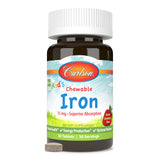 carlson hierro para niños, dosis de 15 mg por porción, soporte diario de hierro.
