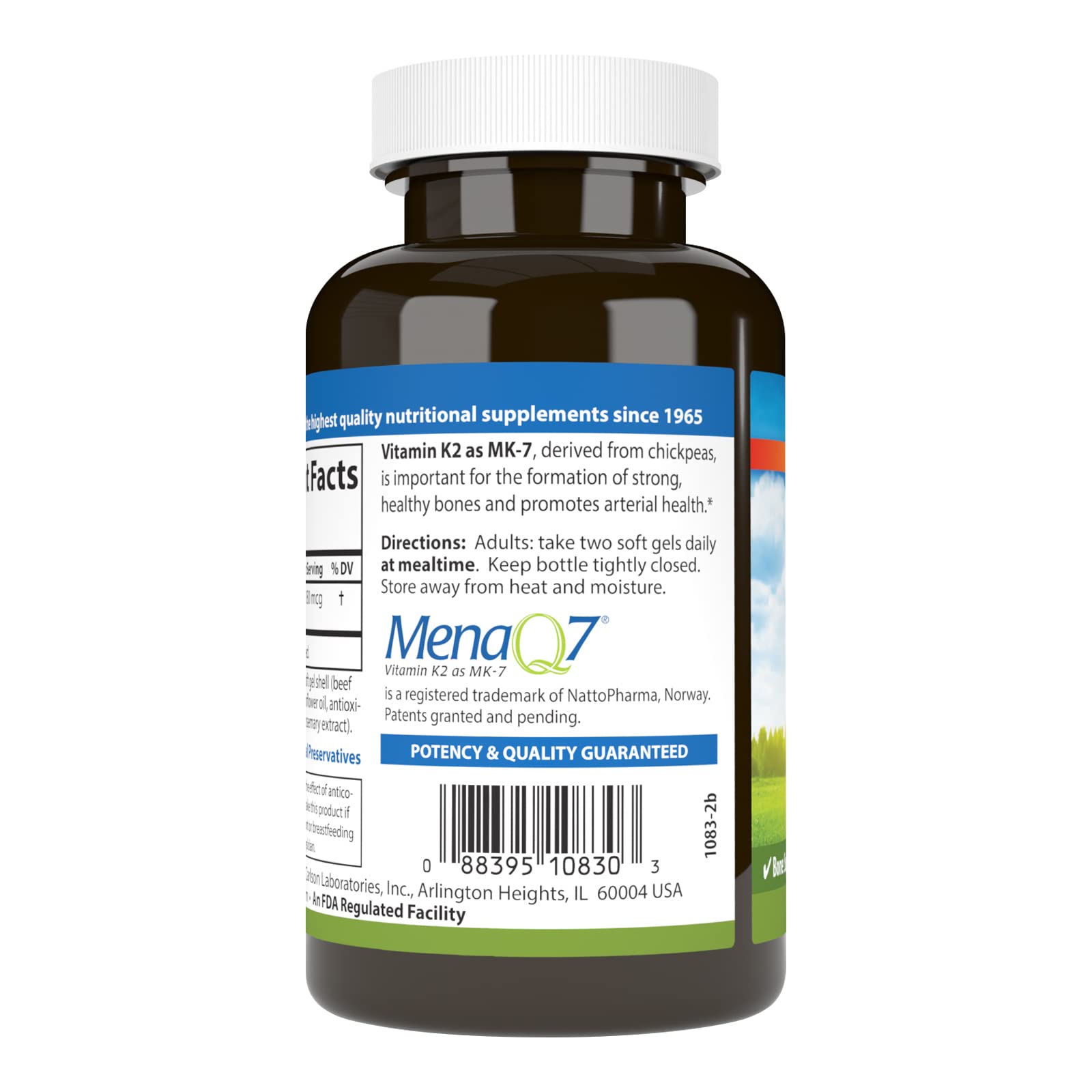 Carlson K2 MK7 cápsula softgel fácil de tragar