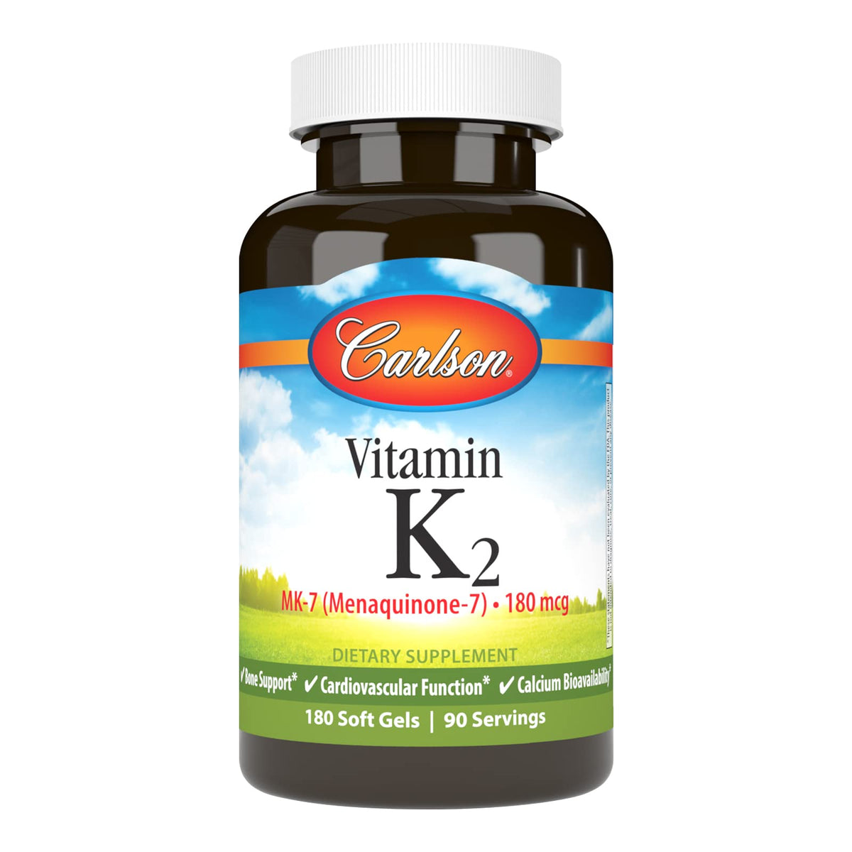 Carlson K2 MK7 softgel en botella para uso diario