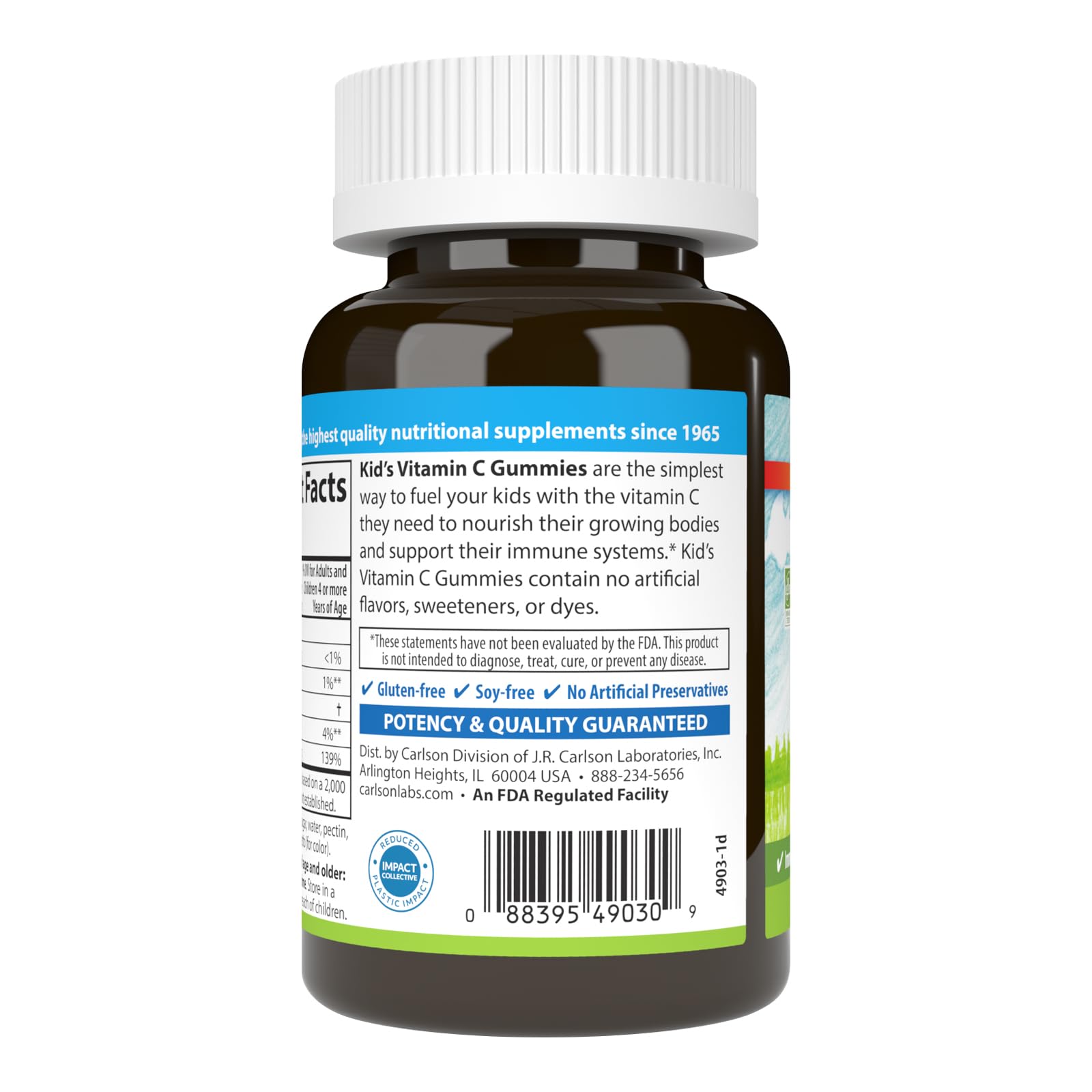 Carlson Labs Kids Vitamina C Gomitas caja-presentación para hogar.