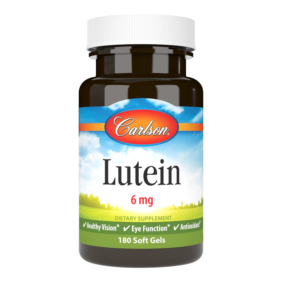 Carlson Lutein 6 mg – botella: apoya la salud visual diaria.