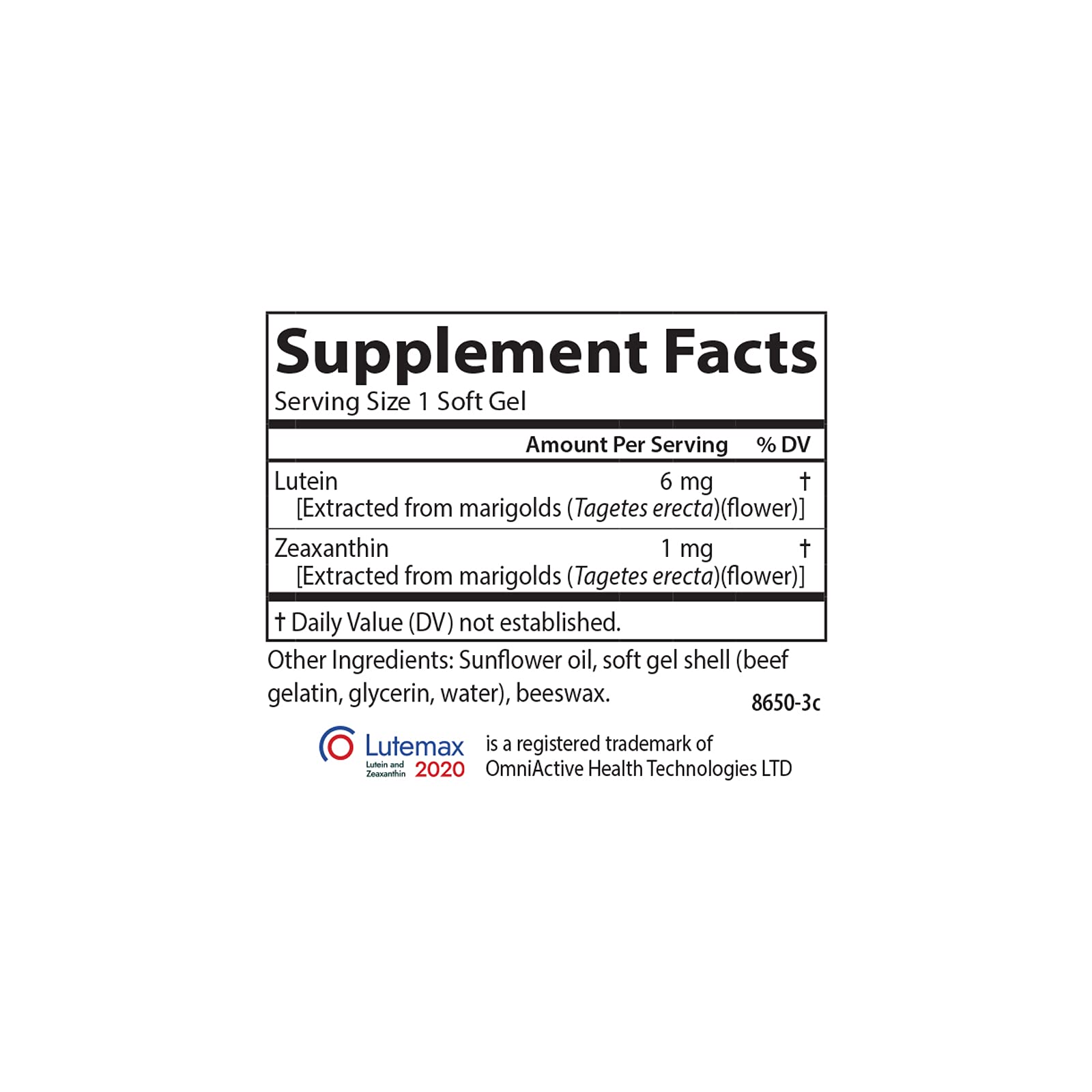 Carlson Lutein 6 mg, antioxidante ocular para ojos sanos y confort visual.