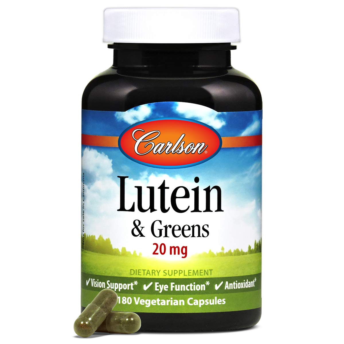 Carlson Luteína y Verdes: manos sosteniendo la botella, experiencia de uso diario.