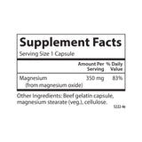 Carlson Magnesio 350 mg: botella con cápsulas para apoyar la salud general.