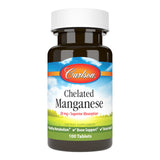 Carlson Manganeso Quelado 20 mg en botella, absorcion suave.