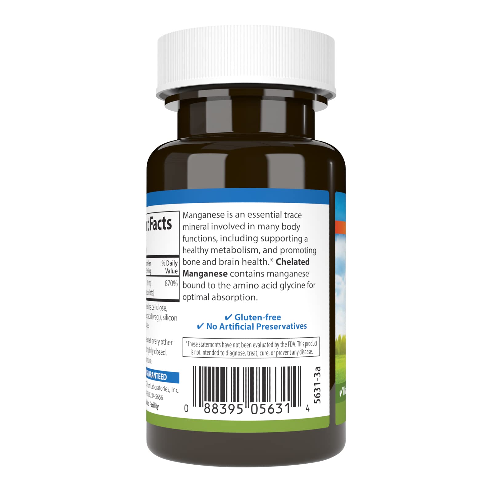 Tabletas Carlson Manganeso 20 mg, apoyo diario con alta biodisponibilidad.