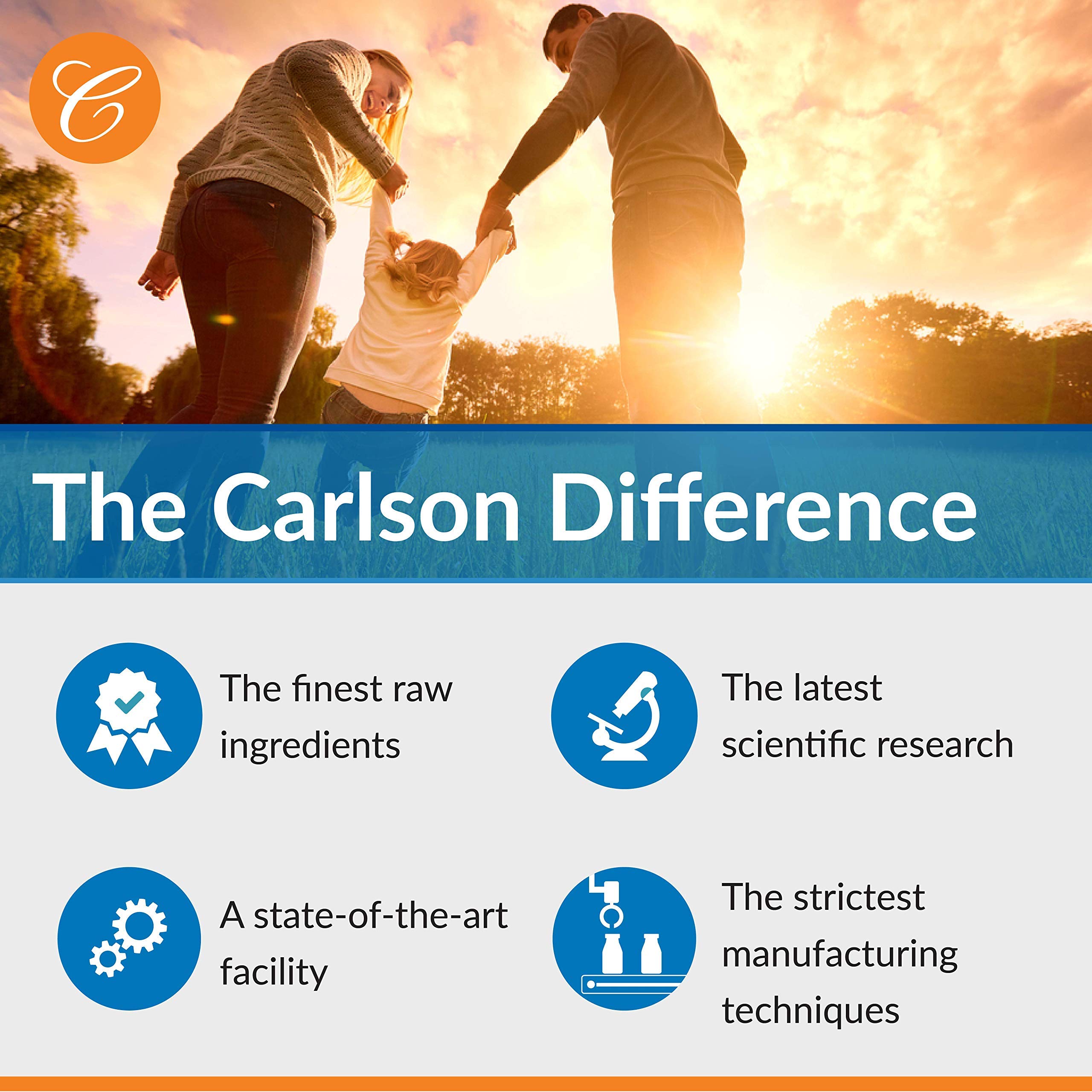 Carlson Mild-C, envase de 1000 g, potencia vitamina C en tu día.