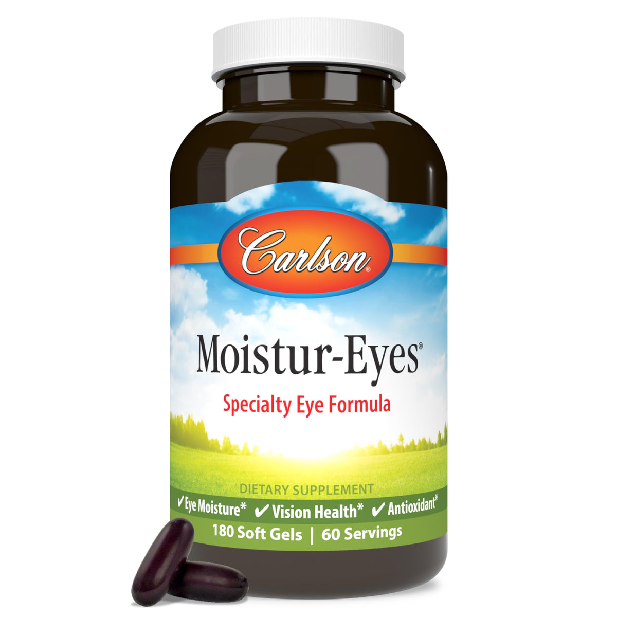 Carlson Moistur-eyes, botella frontal para uso diario.