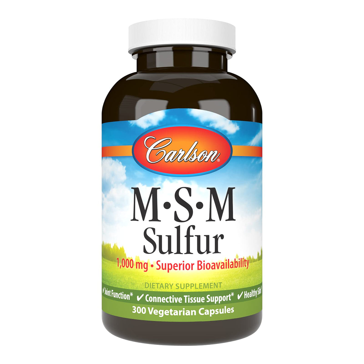 Carlson MSM cápsulas 1000 mg para apoyar articulaciones.