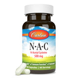 Carlson NAC 500 mg cápsulas uso diario recomendado para prácticas de bienestar.