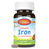 Carlson tabletas masticables para niños con hierro, apoyo a la salud de la sangre.