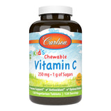 Carlson para niños Vitamina C masticable mandarina, uso diario y apoyo al sistema inmunitario