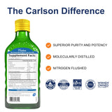 Carlson omega-3 EPA DHA aceite higado bacalao 1100mg uso diario