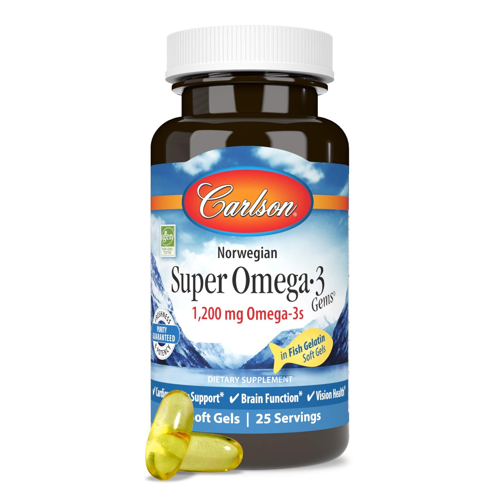 Carlson Omega-3 Gemas: origen salvaje de Noruega.