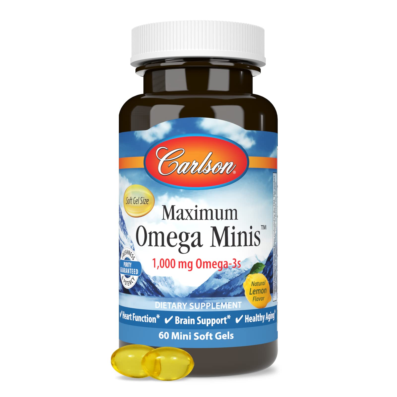 Carlson Omega Minis frescura y pureza garantizadas en cada envase.