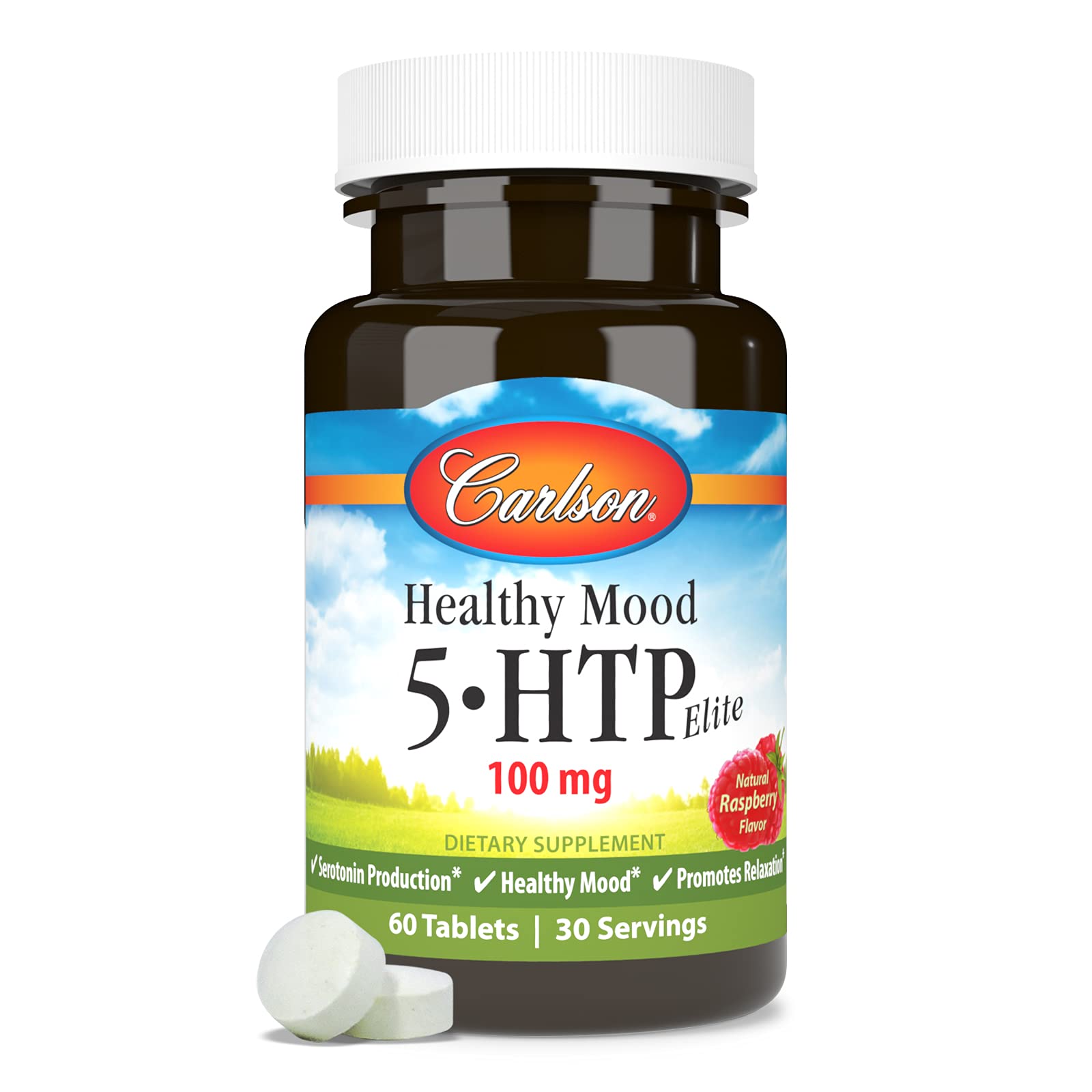 Carlson 5-HTP de Griffonia simplicifolia, fuente natural para uso diario.