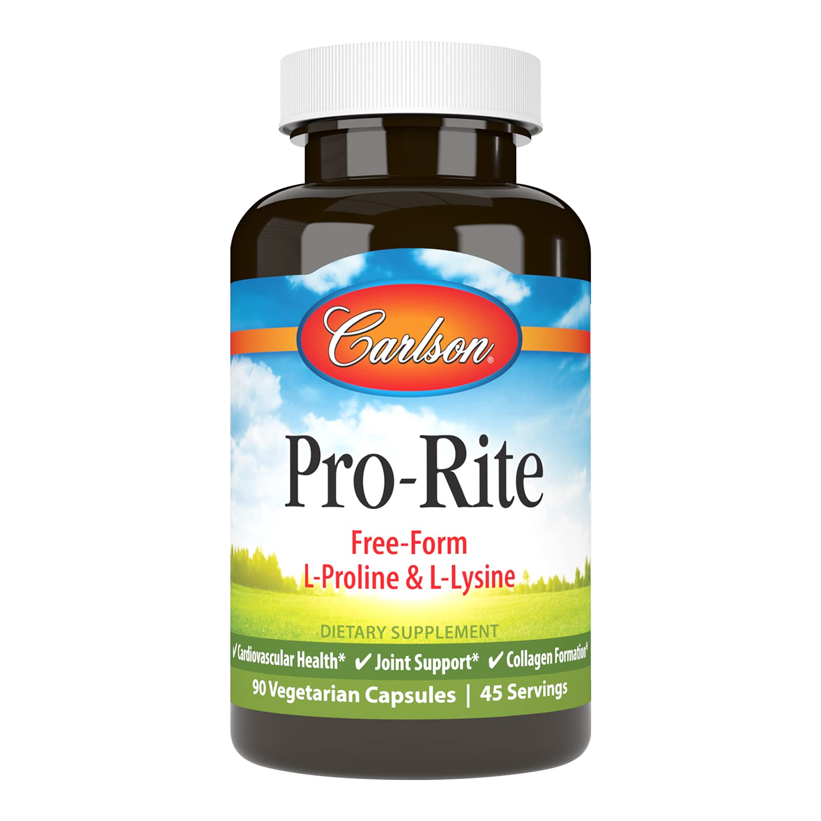 Carlson Pro-Rite botella frontal, apoyo a articulaciones y bienestar general.
