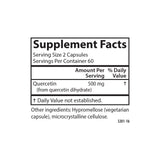 Sello de laboratorio certificado para Carlson Quercetin garantiza potencia y calidad.