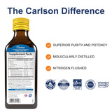 Carlson Sabor Limón, aceite de pescado con sabor agradable para mezclar