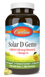 Carlson Solar D Gems botella con D3 y Omega-3 para uso diario