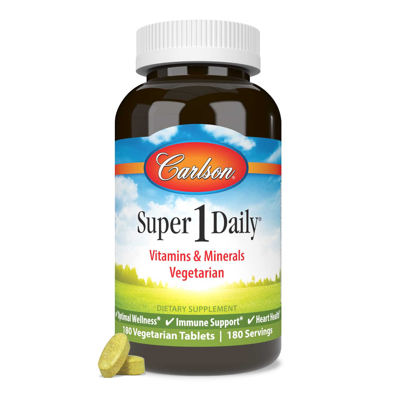 Carlson Super 1 Daily: botella con 180 tabletas para uso diario