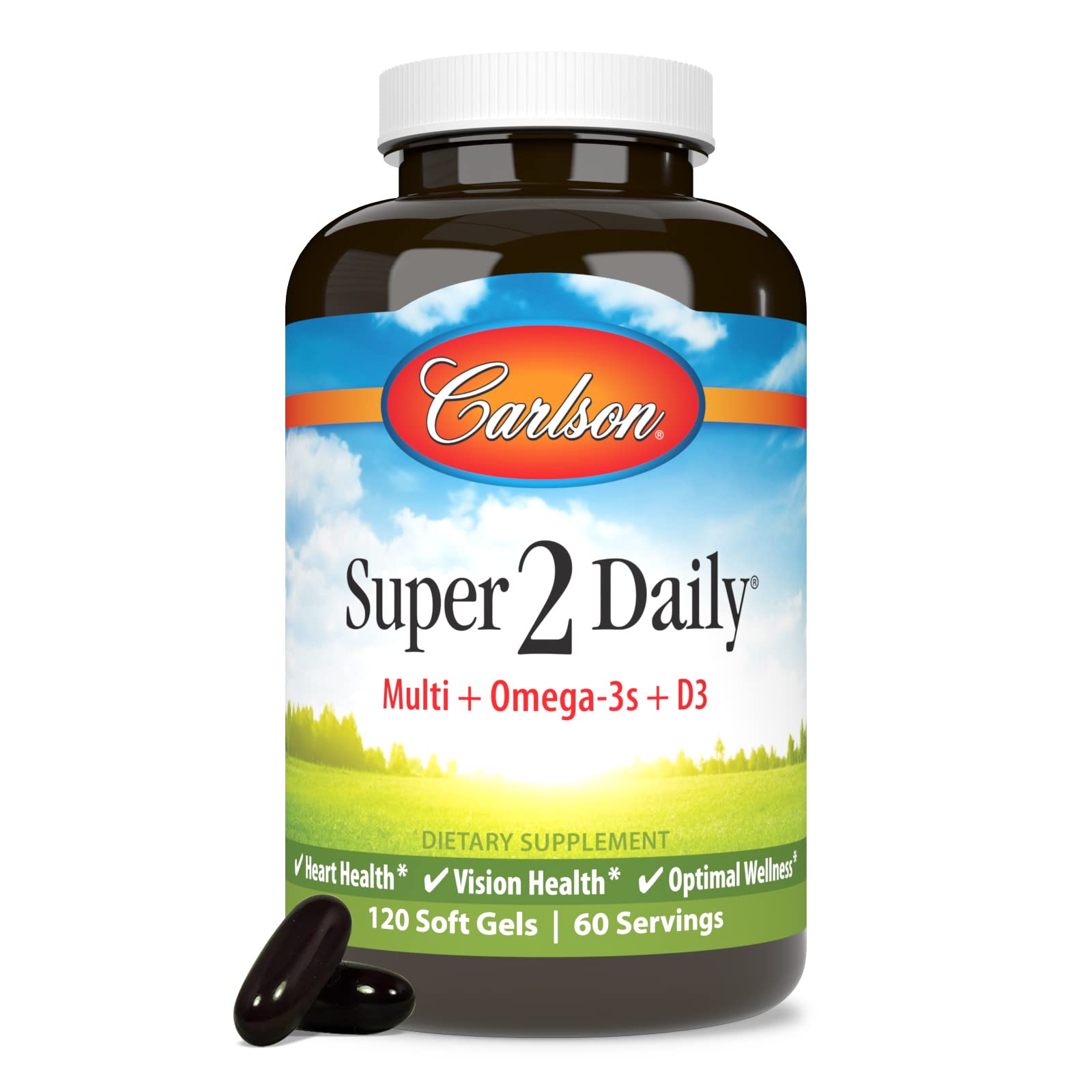 Carlson Super 2 Diario sin hierro, dosis diaria visualizada, uso sencillo
