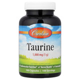 Carlson Taurina, botella vertiendo, posible apoyo a la función nerviosa y salud ocular.