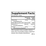 Carlson Tri-B: rotulo nutricional, información clara de los ingredientes.